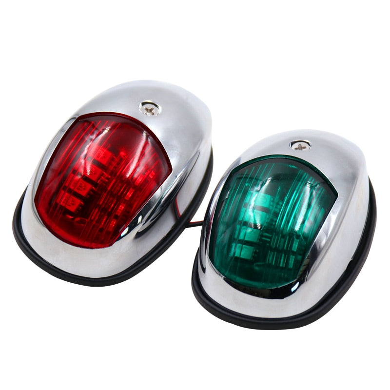 SHOP BARCLAY   Signal Lamp Red & Green 12V 24V LED Navigation Light Signal