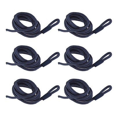 SHOP BARCLAY 6 Pcs Boat Fender Line 0.24" Thickness 5 FT Blue Double Braided