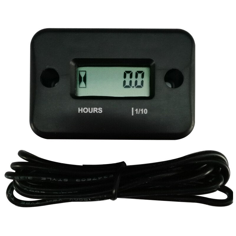 SHOP BARCLAY  Inductive Digital Hour Meter Gauge Waterproof LCD