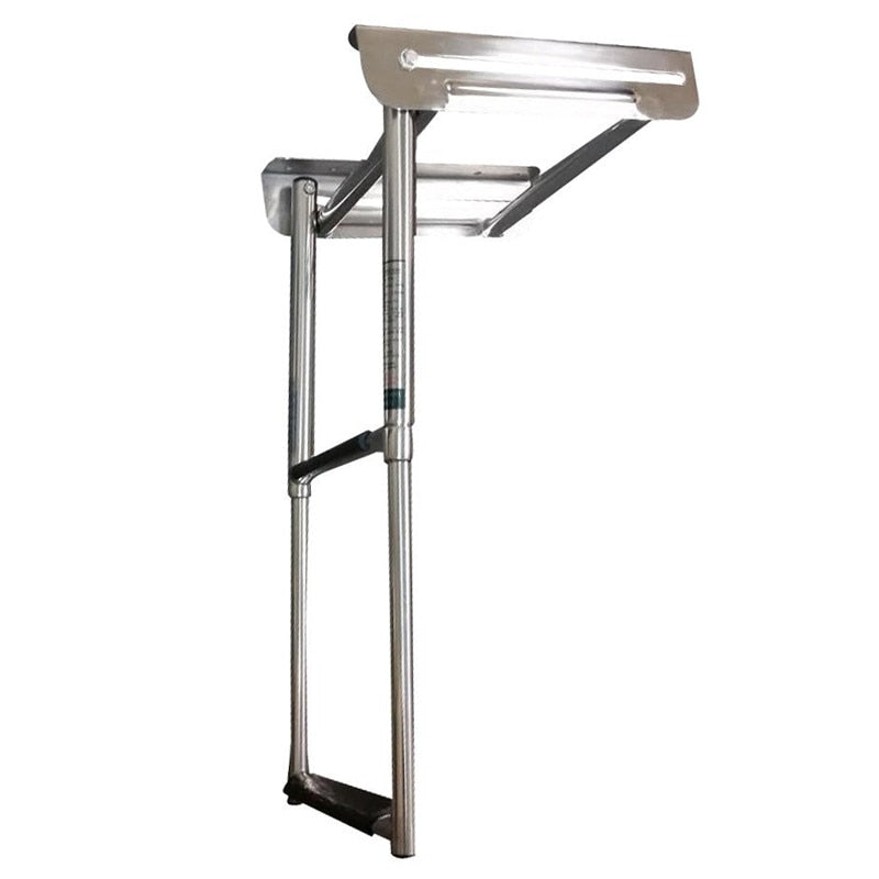 SHOP BARCLAY  2 Steps Pulley Stainless Steel Under Platform Ladder