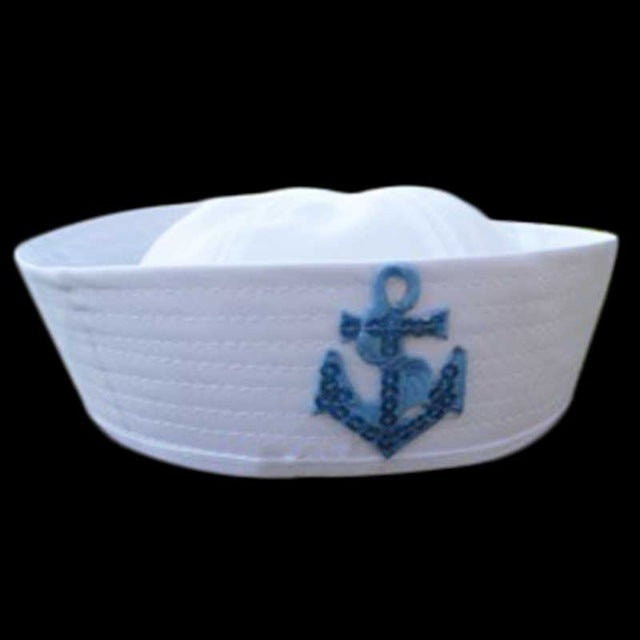 SHOP BARCLAY  Military Hats White Captain Sailor Hat Navy